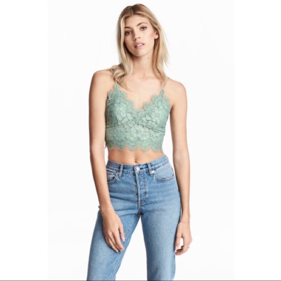H&M Mint Green Lace Bustier - Picture 2 of 6